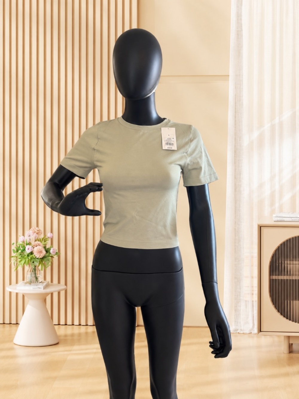 a new day Khaki Crop Top